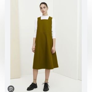 Olive Green Ray Pinafore